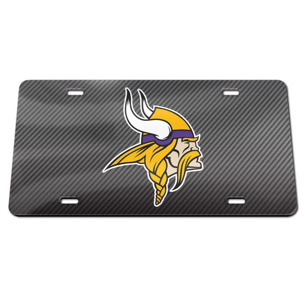 Wholesale-Minnesota Vikings CARBON Specialty Acrylic License Plate