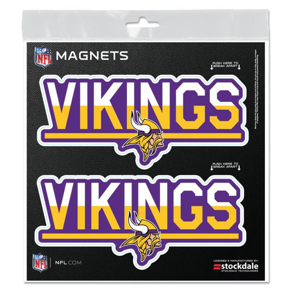 Wholesale-Minnesota Vikings COLOR DUO Outdoor Magnets 6" x 6"