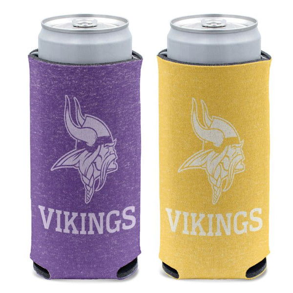 Wholesale-Minnesota Vikings COLORED HEATHER 12 oz Slim Can Cooler