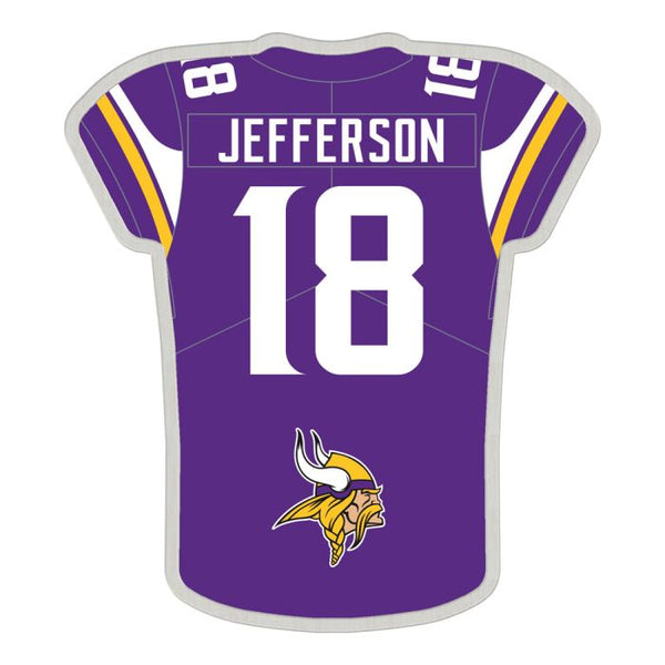 Wholesale-Minnesota Vikings Collector Pin Jewelry Card Justin Jefferson