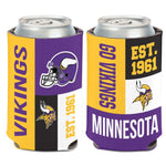 Wholesale-Minnesota Vikings Color Block Can Cooler 12 oz.