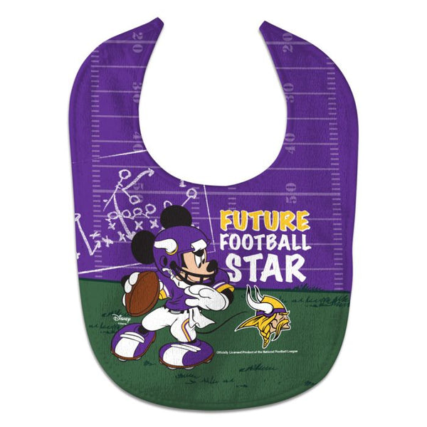 Wholesale-Minnesota Vikings / Disney Mickey Mouse All Pro Baby Bib