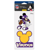 Wholesale-Minnesota Vikings / Disney Mickey Mouse Perfect Cut Decal Set of Two 4"x4"