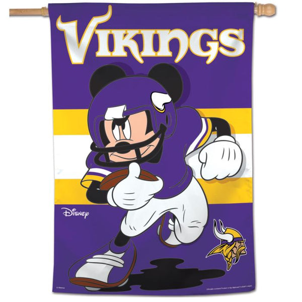 Wholesale-Minnesota Vikings / Disney Mickey Mouse Vertical Flag 28" x 40"