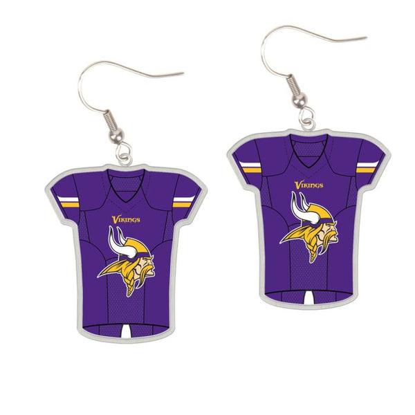 Wholesale-Minnesota Vikings Earrings Jewelry Carded Jersey