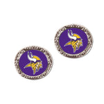 Wholesale-Minnesota Vikings Earrings Jewelry Carded Round