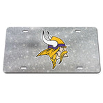 Wholesale-Minnesota Vikings GLITTER BACKGROUND Specialty Acrylic License Plate