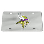 Wholesale-Minnesota Vikings GLITTER LOGO Acrylic Classic License Plates