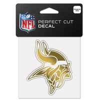 Wholesale-Minnesota Vikings GOld Decal Metallic 4" x 4"