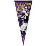 Wholesale-Minnesota Vikings Griddy Premium Pennant 12" x 30" Justin Jefferson