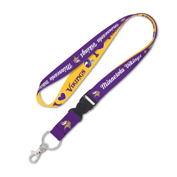 Wholesale-Minnesota Vikings Heart Lanyard w/detachable buckle 1"