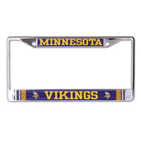 Wholesale-Minnesota Vikings JERSEY Lic Plt Frame S/L Printed