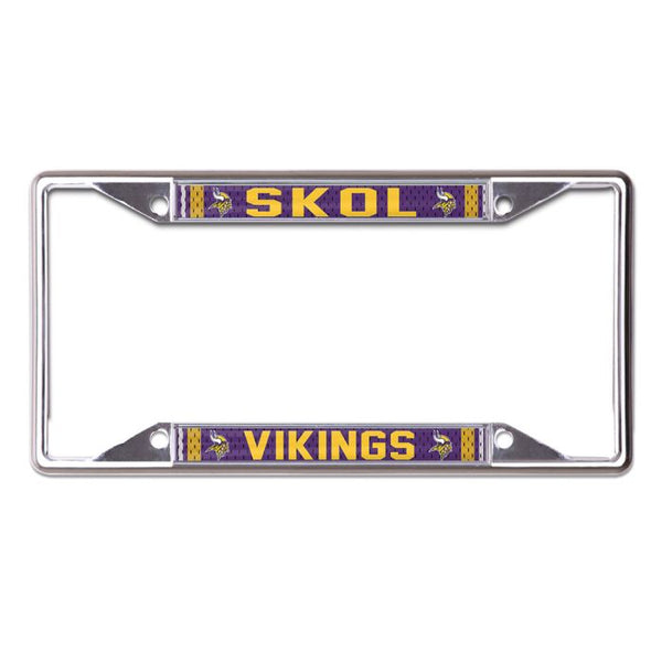 Wholesale-Minnesota Vikings JERSEY Lic Plt Frame S/S Printed