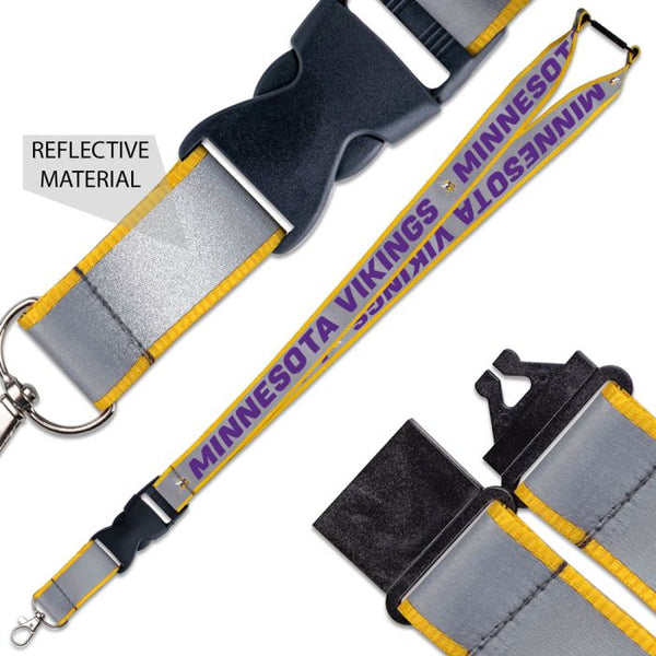 Wholesale-Minnesota Vikings Lanyard w/ Buckle Reflective 1"