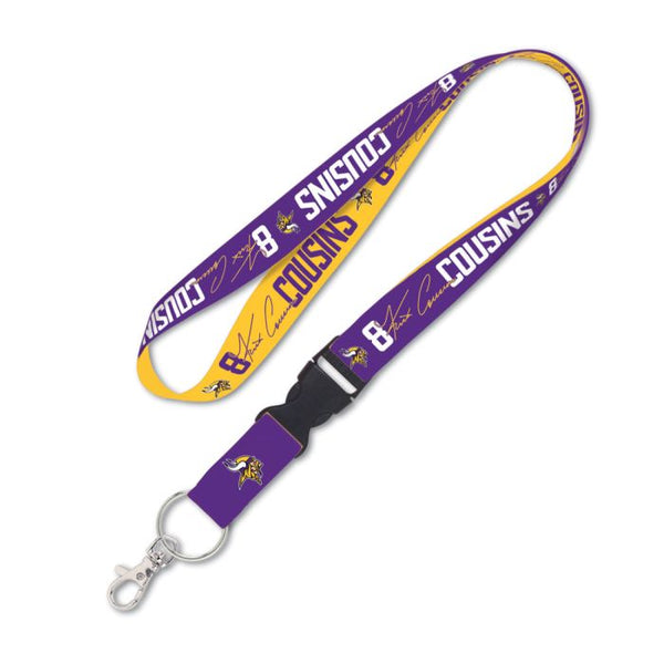 Wholesale-Minnesota Vikings Lanyard w/detachable buckle 1" Kirk Cousins