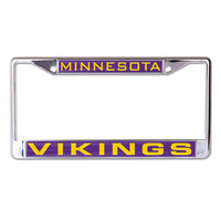 Wholesale-Minnesota Vikings Lic Plt Frame S/L Printed