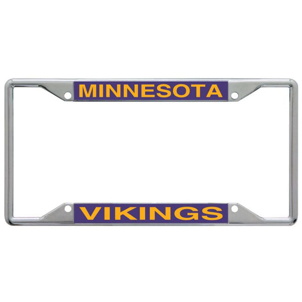 Wholesale-Minnesota Vikings Lic Plt Frame S/S Printed