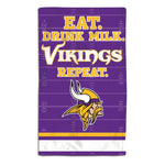 Wholesale-Minnesota Vikings / Littlest Fan NFL EAT Burp Cloth 10" x 17"