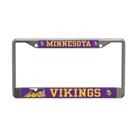 Wholesale-Minnesota Vikings MEGA Lic Plt Frame S/L Printed