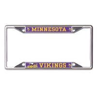 Wholesale-Minnesota Vikings MEGA Lic Plt Frame S/S Printed