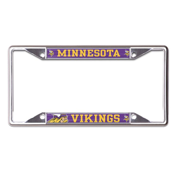 Wholesale-Minnesota Vikings MEGA Lic Plt Frame S/S Printed