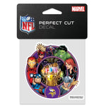 Wholesale-Minnesota Vikings / Marvel (C) 2021 Marvel Perfect Cut Color Decal 4" x 4"