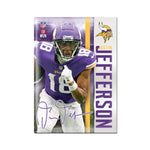 Wholesale-Minnesota Vikings Metal Magnet 2.5" x 3.5" Justin Jefferson