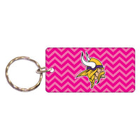 Wholesale-Minnesota Vikings PINK CHEVRON Keychain Rectangle