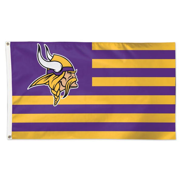 Wholesale-Minnesota Vikings / Patriotic Americana Flag - Deluxe 3' X 5'