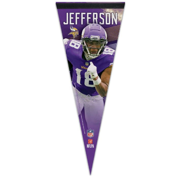 Wholesale-Minnesota Vikings Premium Pennant 12" x 30" Justin Jefferson