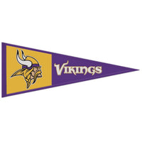 Wholesale-Minnesota Vikings Primary Wool Pennant 13" x 32"