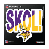 Wholesale-Minnesota Vikings SLOGAN Outdoor Magnets 6" x 6"