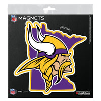 Wholesale-Minnesota Vikings STATE Outdoor Magnets 6" x 6"