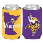 Wholesale-Minnesota Vikings STATE SHAPE Can Cooler 12 oz.