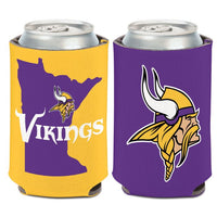 Wholesale-Minnesota Vikings STATE SHAPE Can Cooler 12 oz.