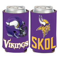 Wholesale-Minnesota Vikings Slogan Can Cooler 12 oz.