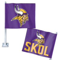 Wholesale-Minnesota Vikings Slogan Car Flag 11.75" x 14"