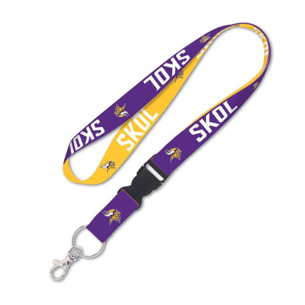 Wholesale-Minnesota Vikings Slogan Lanyard w/detachable buckle 1"