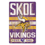 Wholesale-Minnesota Vikings Slogan Wood Sign 11" x 17" 1/4" thick