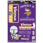 Wholesale-Minnesota Vikings / Star Wars Mandalorian Multi-Use Decal 11" x 17"