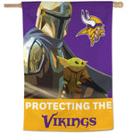 Wholesale-Minnesota Vikings / Star Wars Mandalorian Vertical Flag 28" x 40"