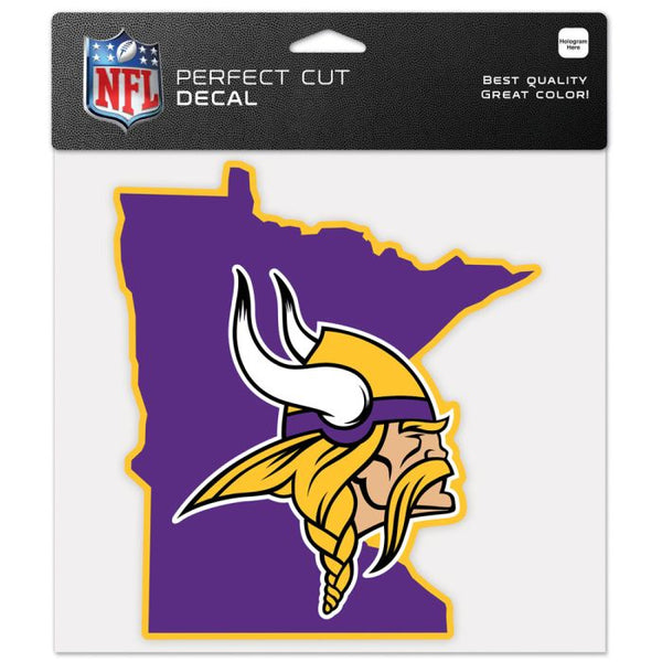Wholesale-Minnesota Vikings State Shaped Perfect Cut Color Decal 8" x 8"