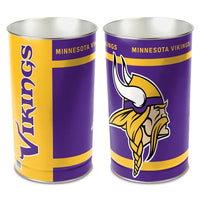 Wholesale-Minnesota Vikings Wastebasket - tapered 15"H