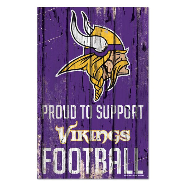 Wholesale-Minnesota Vikings Wood Sign 11" x 17" 1/4" thick