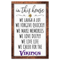 Wholesale-Minnesota Vikings Wood Sign 11" x 17" 1/4" thick