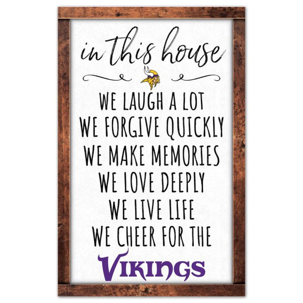 Wholesale-Minnesota Vikings Wood Sign 11" x 17" 1/4" thick