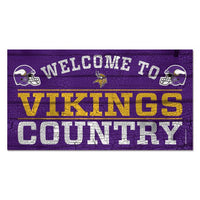 Wholesale-Minnesota Vikings Wood Sign 13"x24" 1/4" thick