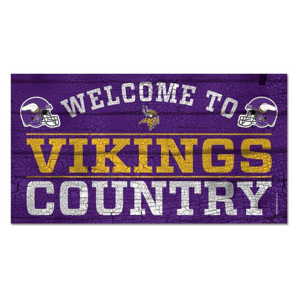 Wholesale-Minnesota Vikings Wood Sign 13"x24" 1/4" thick