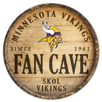 Wholesale-Minnesota Vikings Wood Sign 14" Rnd