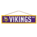 Wholesale-Minnesota Vikings Wood Sign-with Rope 4" x 17"